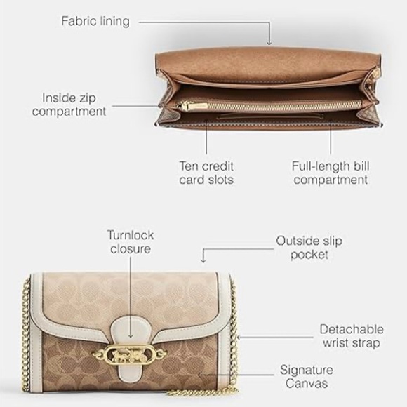 Coach Jade Chain Crossbody in Signature Canvas - Picture 10 of 11